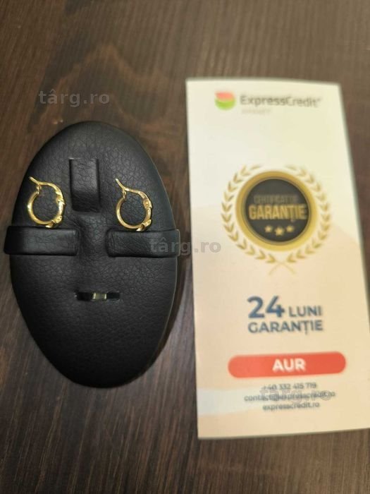 [AG24 Harlau B.45470.1] Cercei aur 18K 1,25 g  – Garantie 2 ani