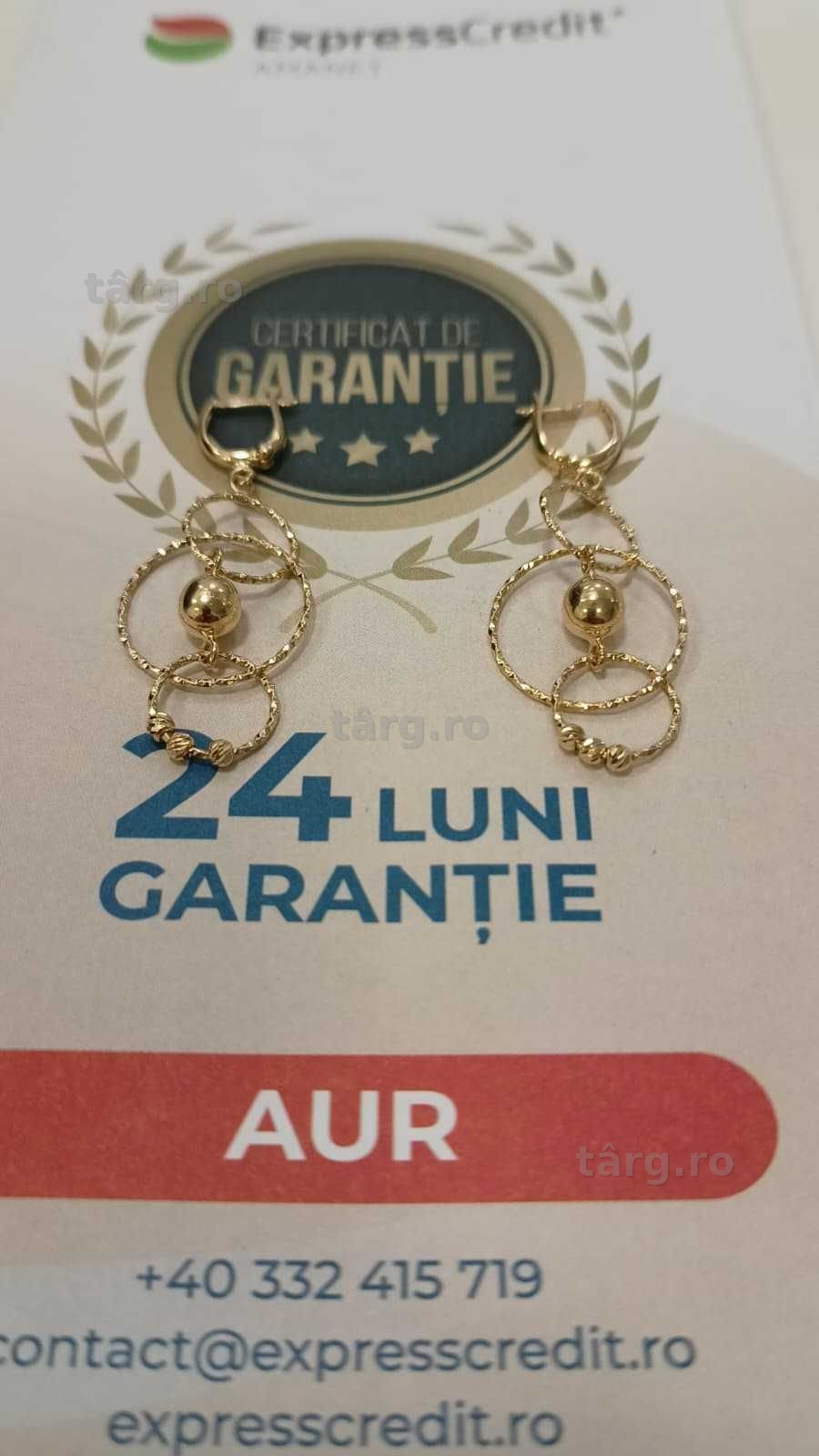 Cercei aur 14K 3.99gr [AG24 Harlau B.45953.1] - Garantie 2 ani! 2