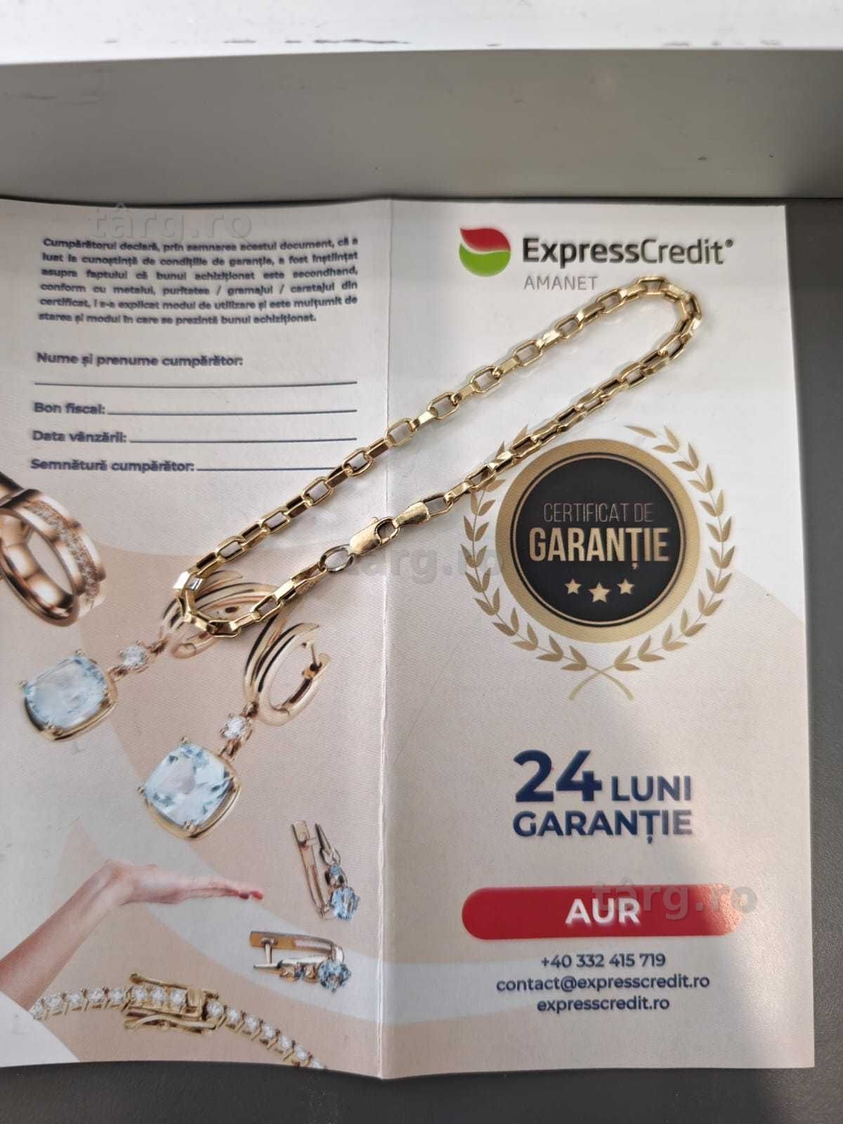 (Ag44 B6814) Bratara aur 14K 4.08g 2