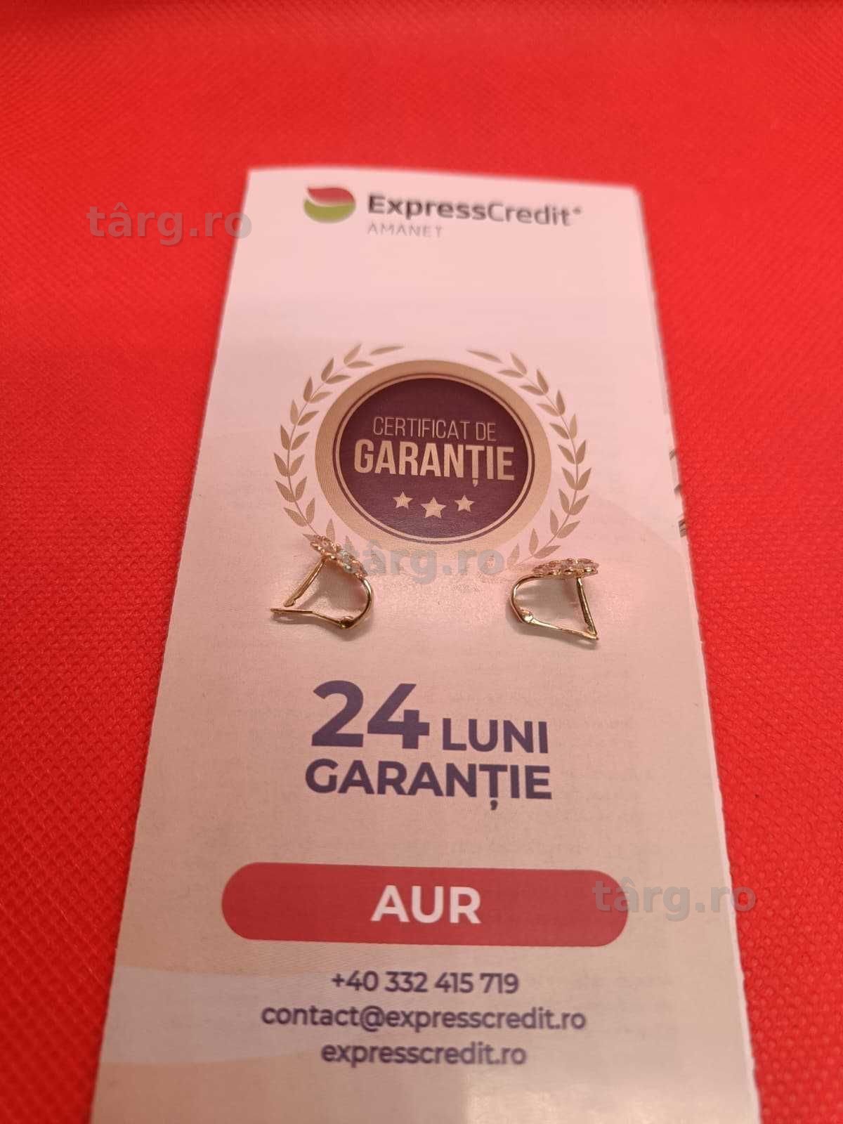 Cercei copii aur 14K 1.77g (Ag16 Moldova b330066.4) - Garantie 2 ani! 3