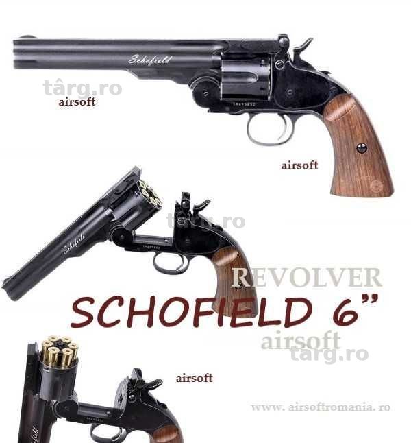 Revolver SCHOFIELD S&W METAL ANTICHIZAT airsoft 6 inch