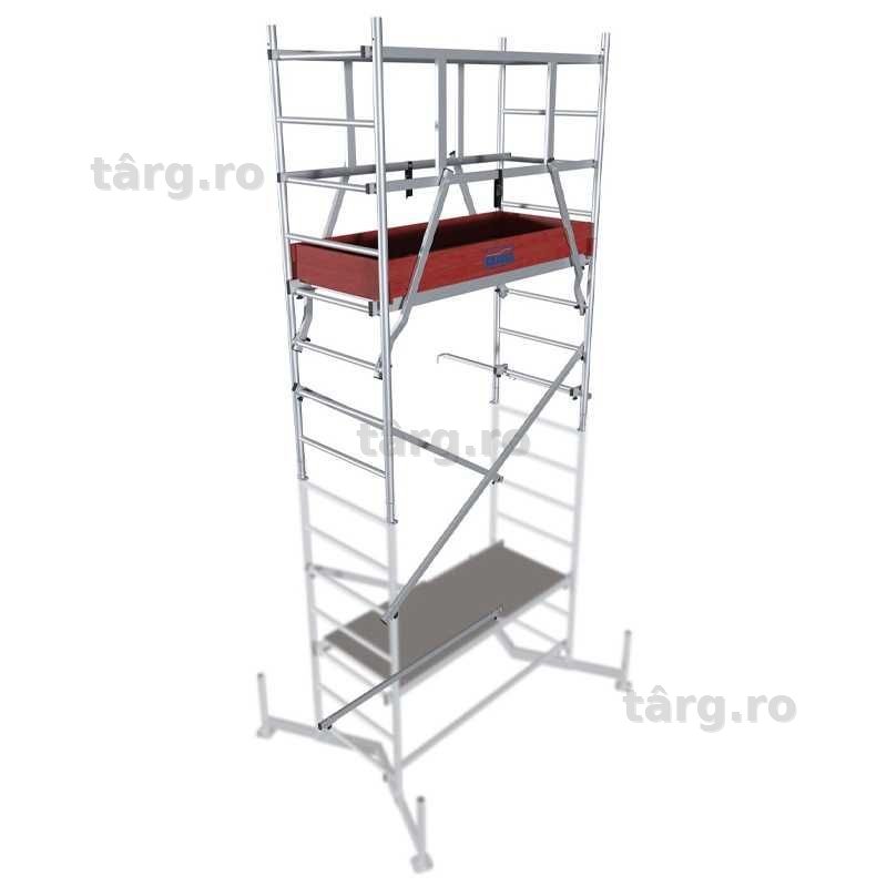 Schela Climtec 0,6 x 1.5m, aluminiu, inaltime lucru 5 m, modul 0+1