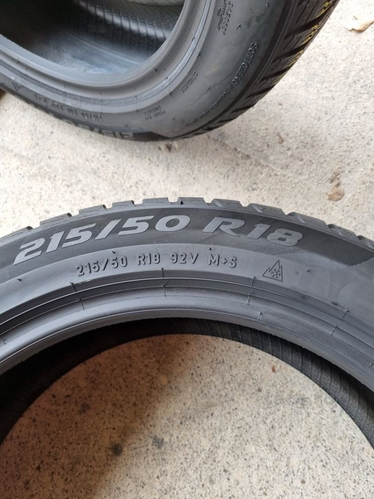 4 anvelope iarna PIRELLI 215/50/18 DOT 2017 PRET PER BUCATA 6