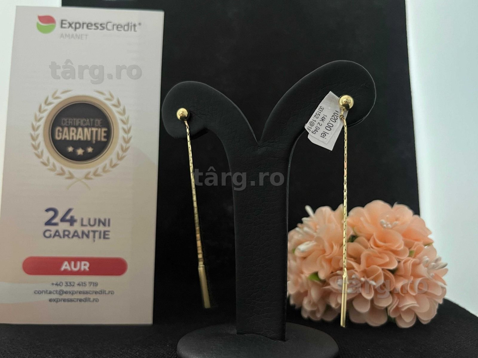 Cercei Aur 14k 2.04g (AG16 Moldova b33152)-Garantie 2 ani!