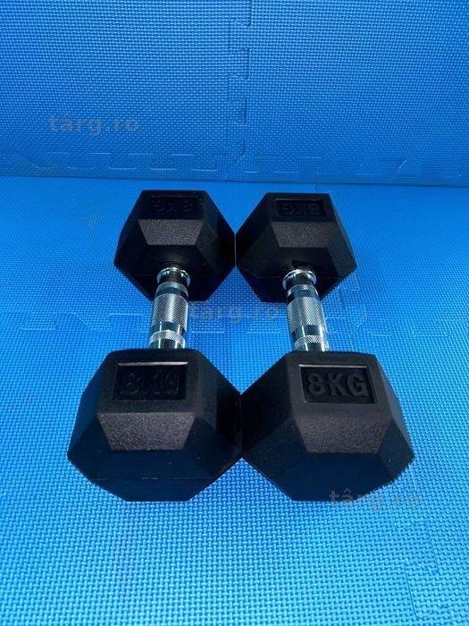 Set Gantere Hexagonale 16 kg : 2 x 8kg