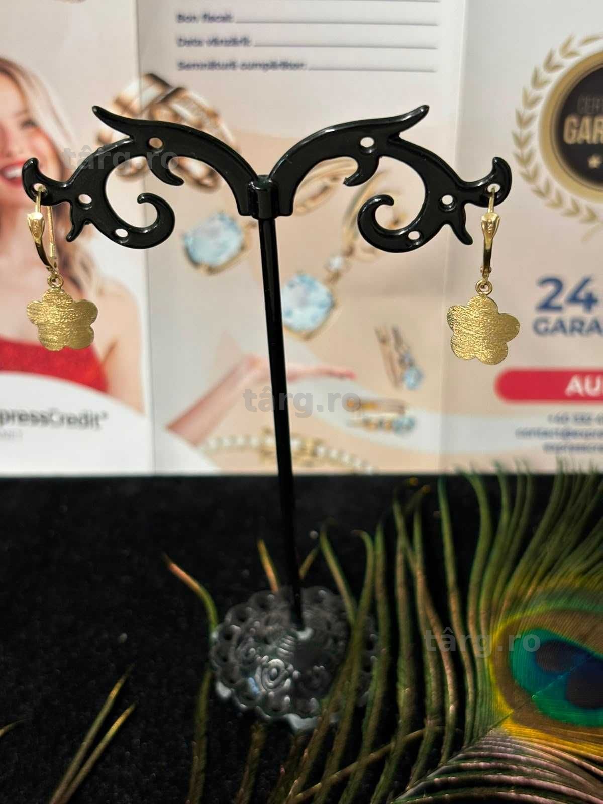 Cercei aur 14k 1.90g (B.61553.3-Tatarasi) Garantie 2 ani-850 lei 5