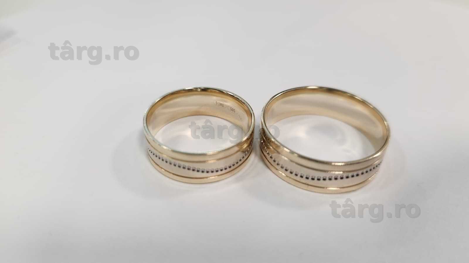 Set verighete aur, 14k,
