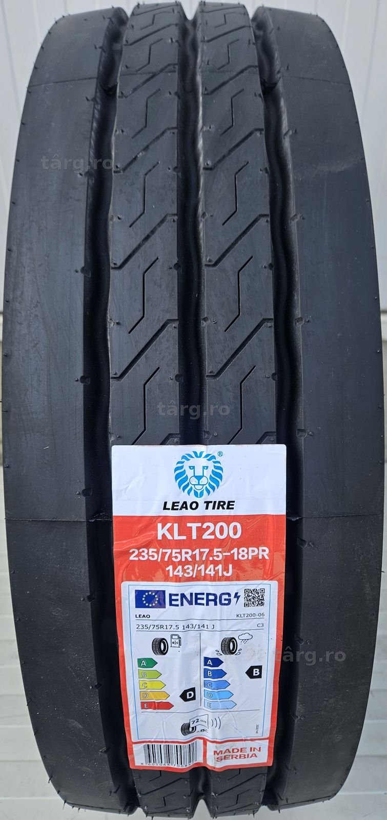 235/75 R17.5, 143J, LEAO KLT200 M+S, Anvelope de remorca M+S