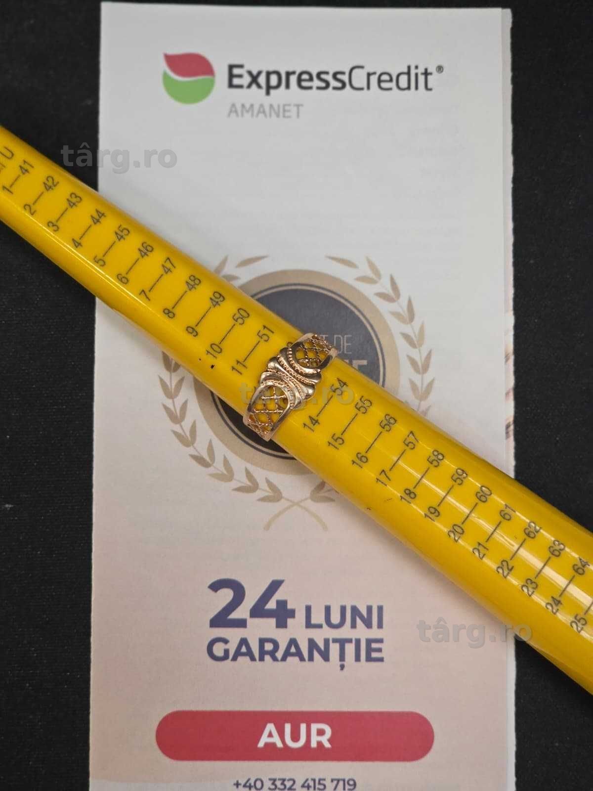Inel aur 14K 2.29g [Ag45 Bacau1 B.35040.5.35] 2