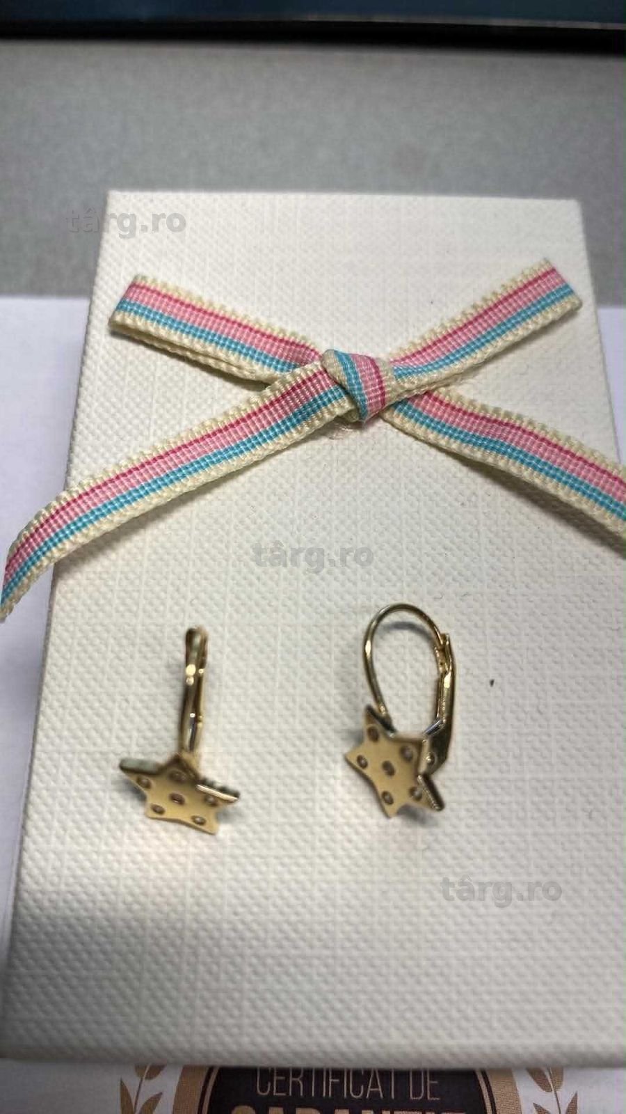 Cercei aur 14k ( Tomesti b 33480) Garantie 2 ani ! 2