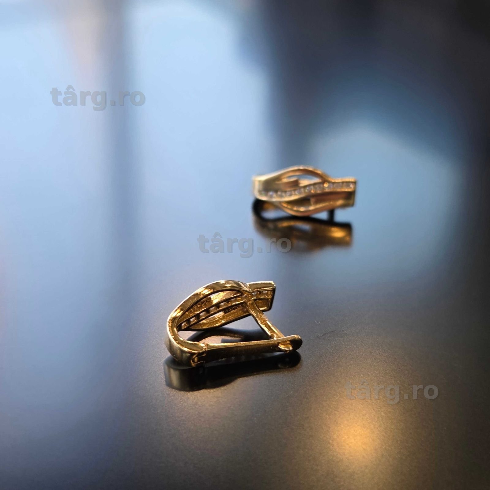 Cercei Aur 14K (Iulius Mall)(B-333.1) Garantie 2 ani! 4