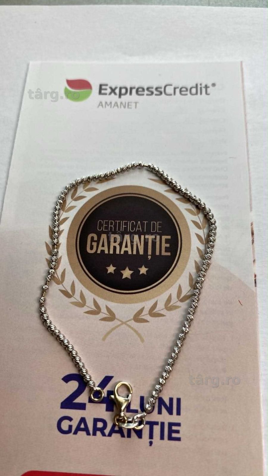 Bratara aur alb 14k ( Tomesti b 33558.2) Garantie 2 ani ! 2