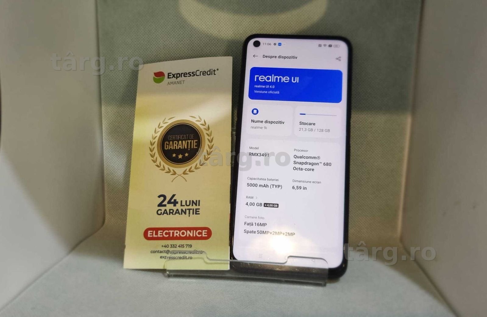 Realme 9i 4/128 GB (Ag 18 Tutora- b.28351)- Garantie 2 ani! 2