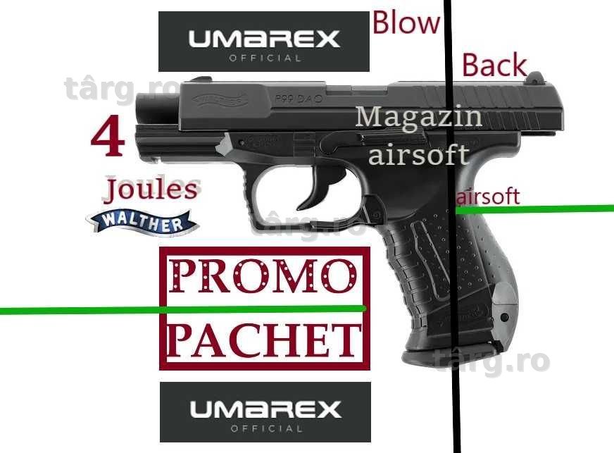 Pistol Upgrade airsoft 4Joules Walther P99 DAO CO2 - pachet