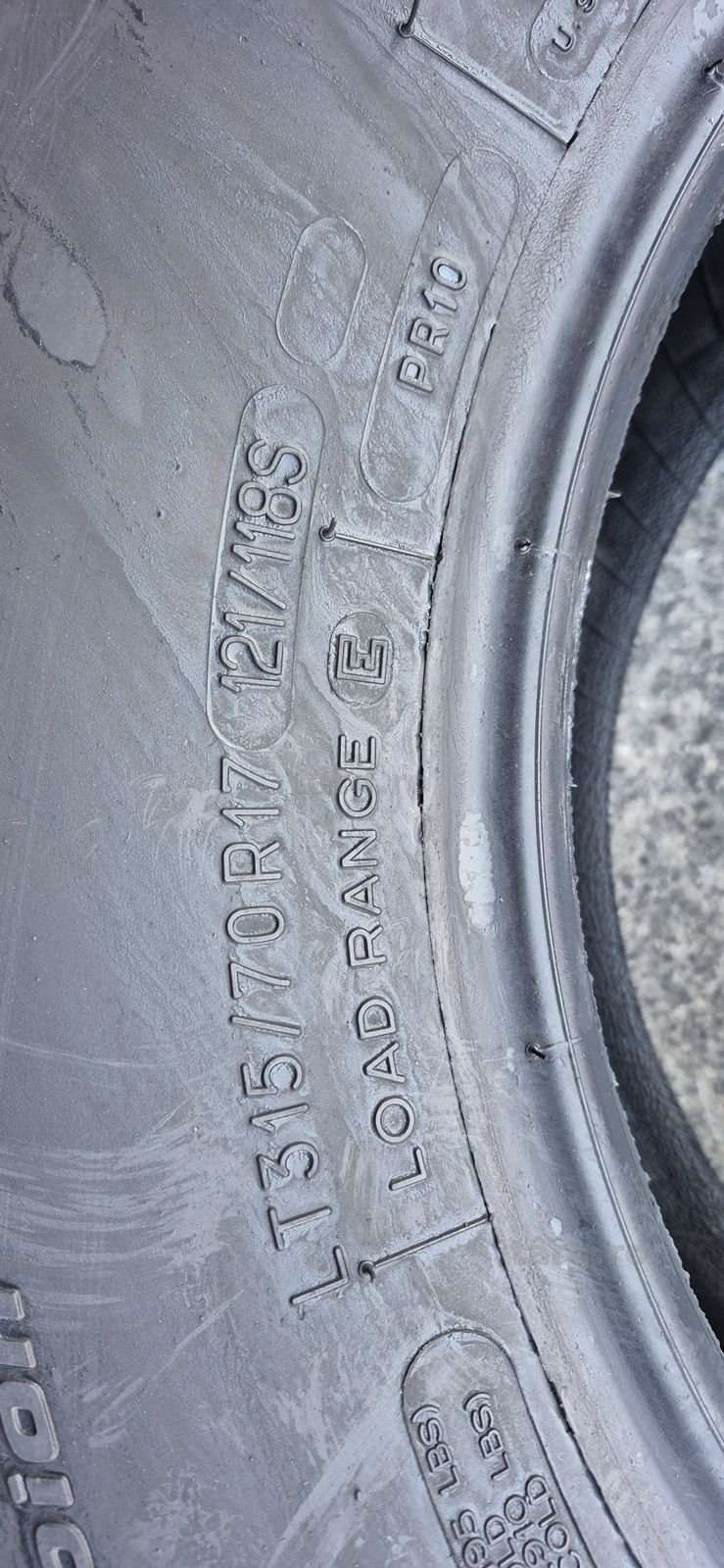 4 anvelope All-Terrain  M+S ca noi BFGoodrich 315/70/17.Pretul/bucata. 6