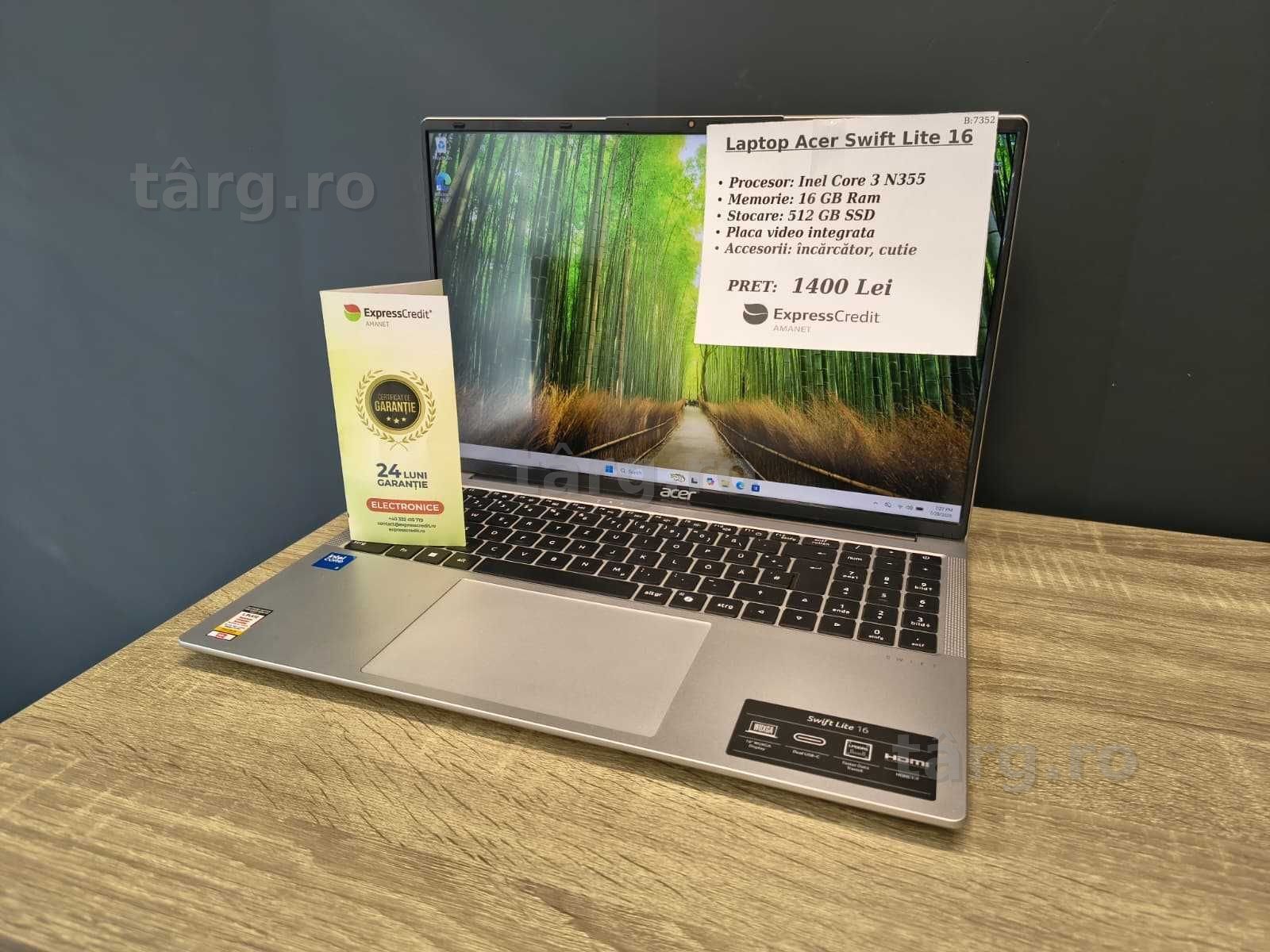(AG51) Laptop Acer Swift Lite 16 b7352 - Garantie 2 ani!