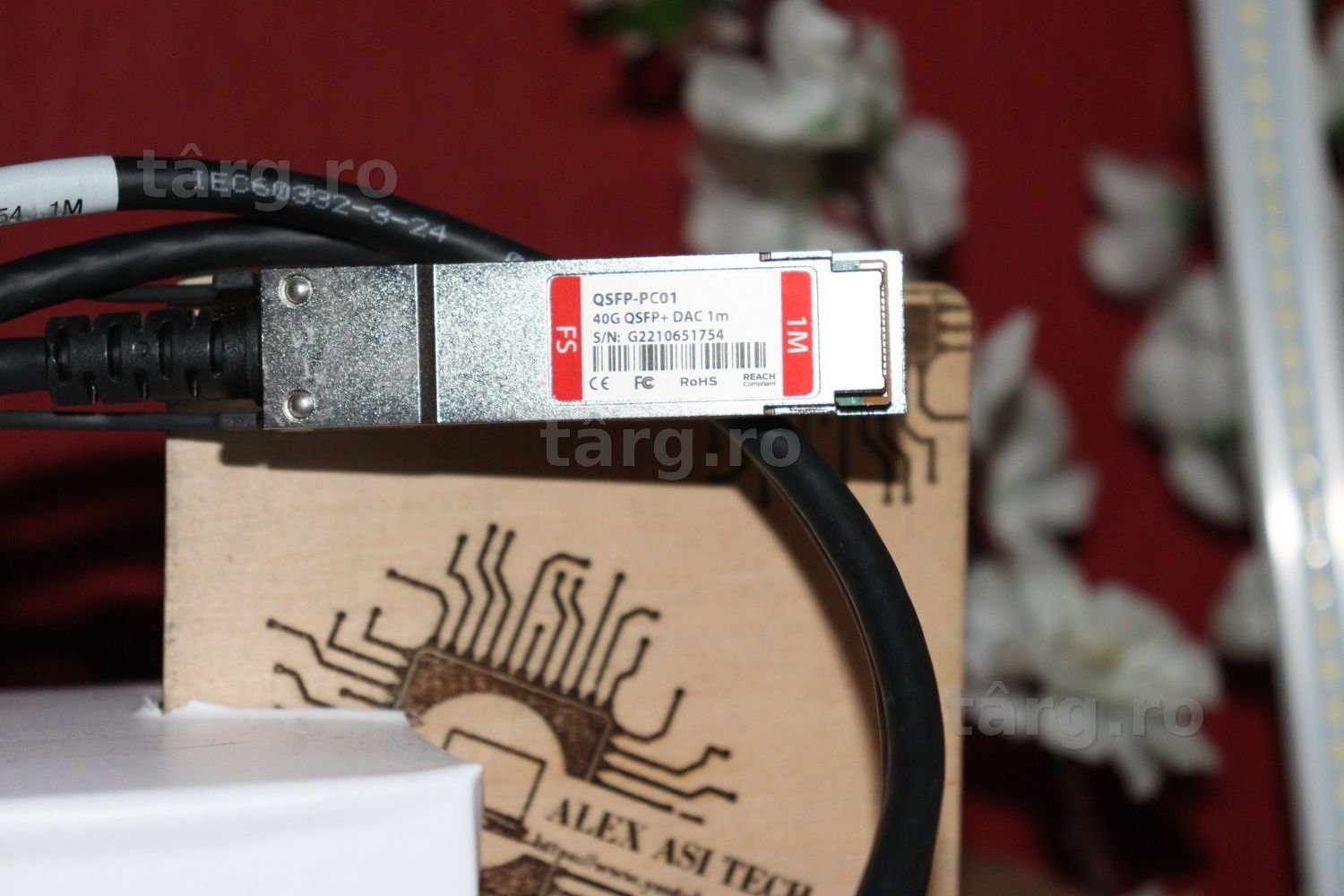 Cablu DAC Pasiv 40G QSFP+ FS 30AWG 1m