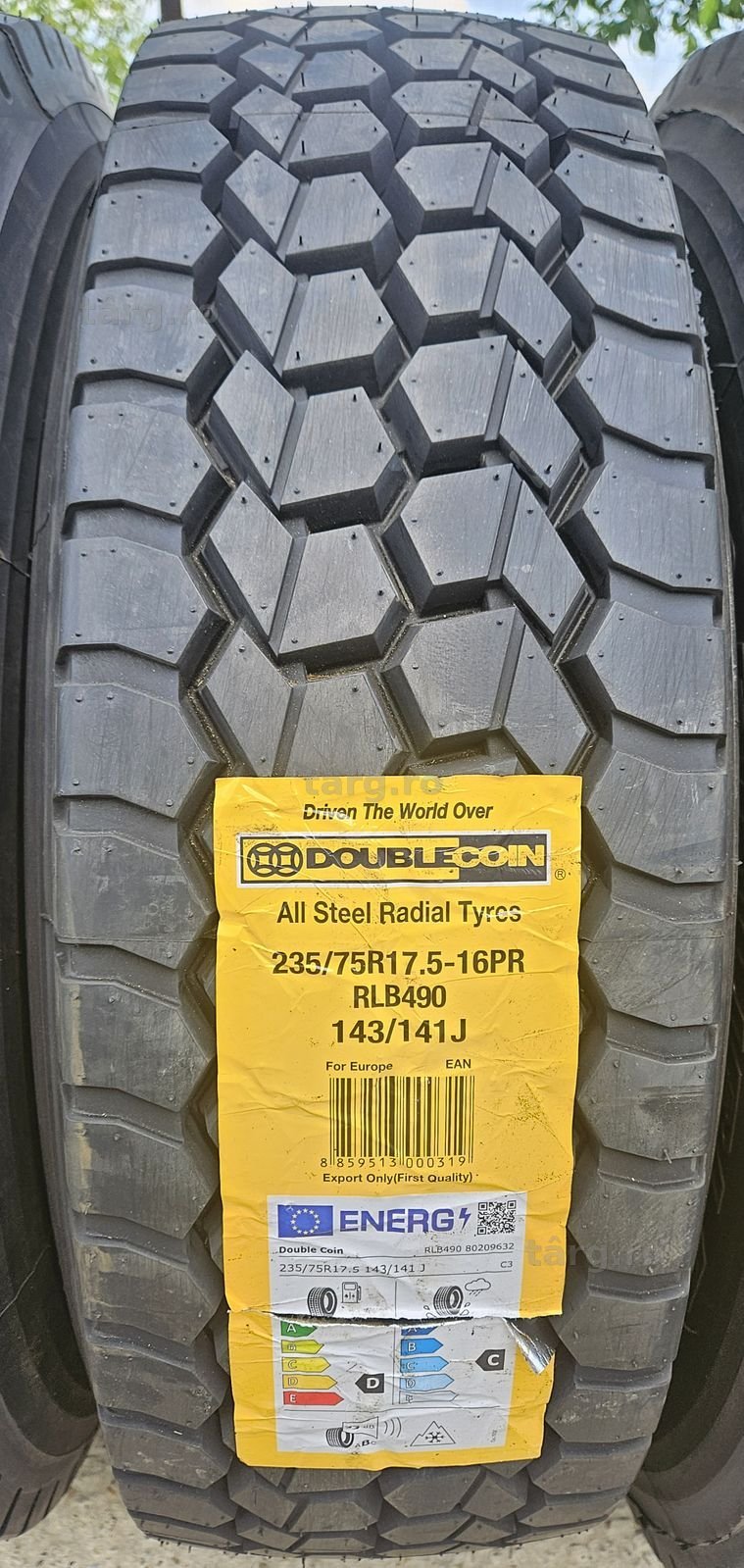 235/75 R17.5, 143J, DOUBLE, Anvelope tractiune M+S 2