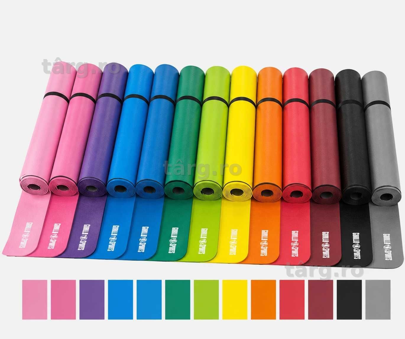 Pachet 5/10/15/20/25/30/35/40/45/50 buc Saltele Yoga Diferite Culori, 190 x 60 x 1,5 cm Gorilla Sports