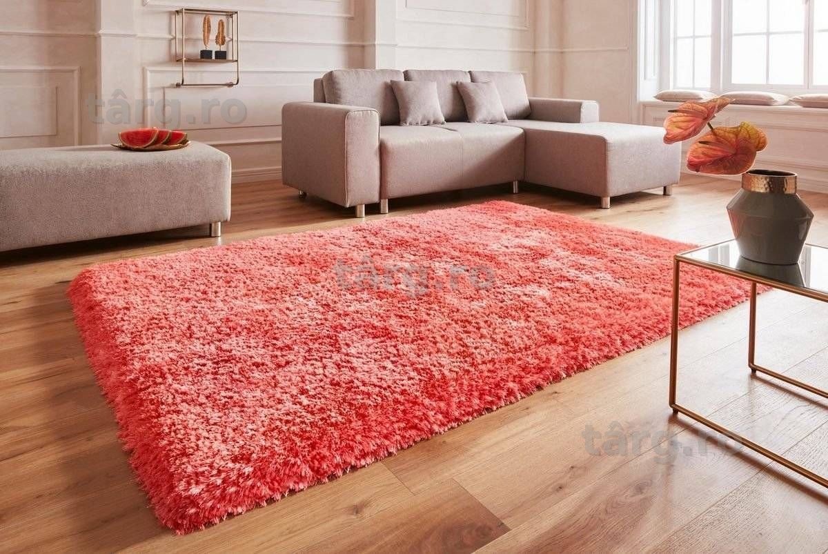 Covor Shaggy Micro exclusiv, fir inalt, corai, 300 x 400 cm