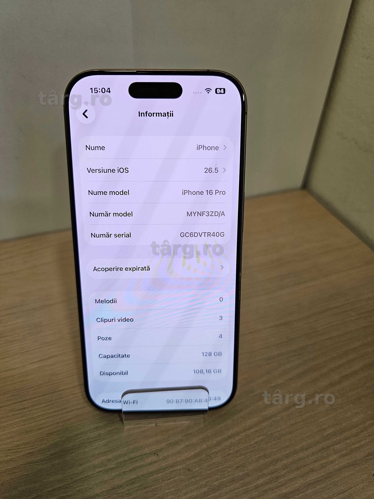 Iphone 16 Pro 5G Gold (ECA27 b.50868)-Garantie 2 ani 2