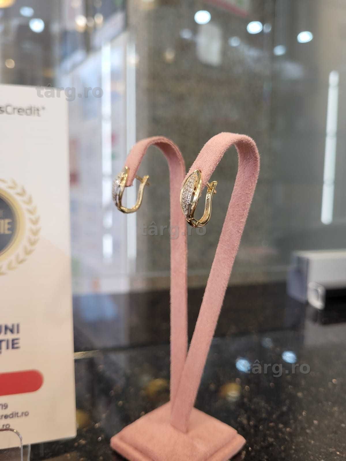 Cercei aur 14K 2.28g (Iulius Mall)(B-44938) Garantie 2 ani! 2
