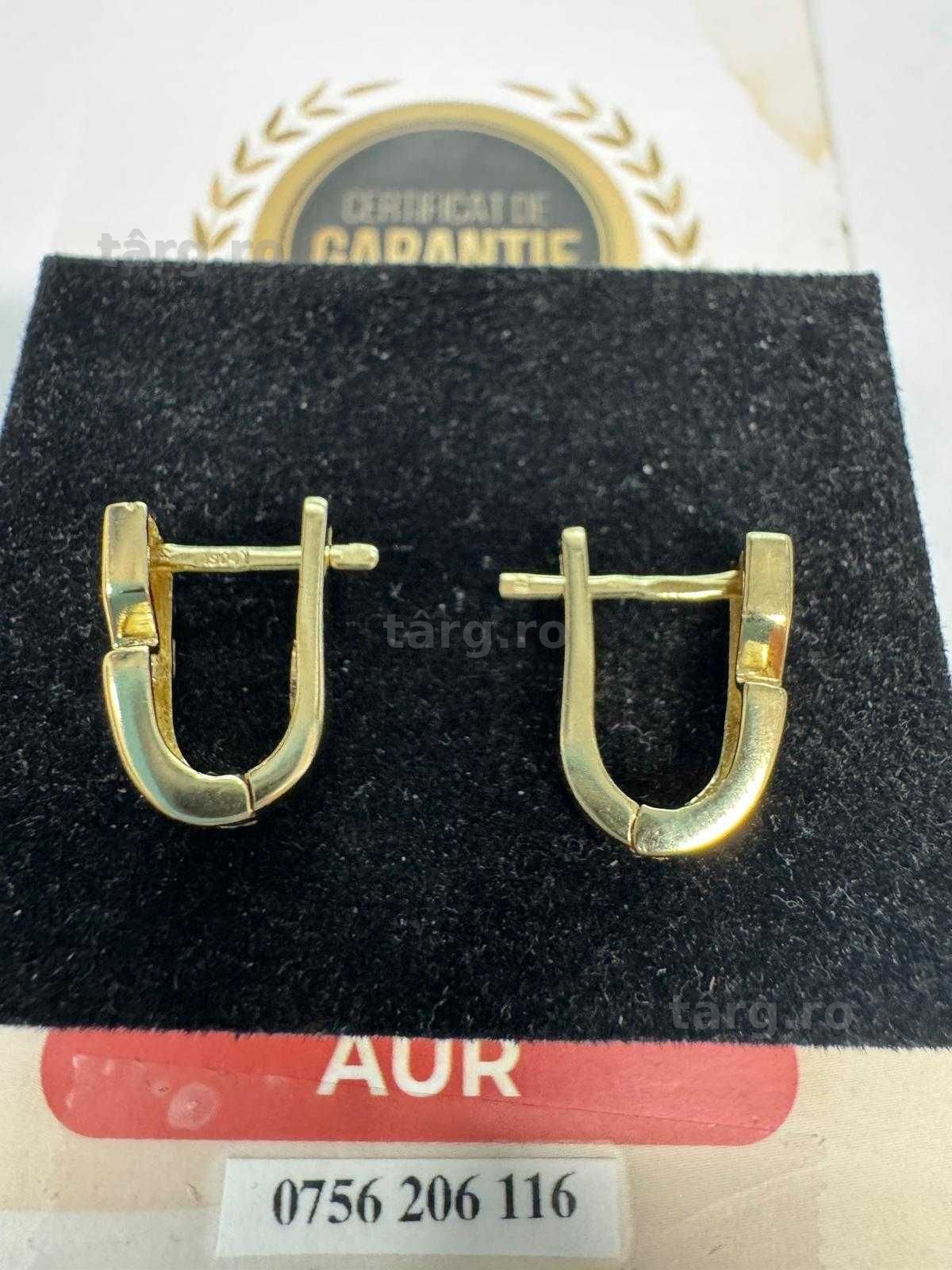 Cercei din aur 14k (70218.1/ 10 Pacurari 1) garantie 2 ani! 4