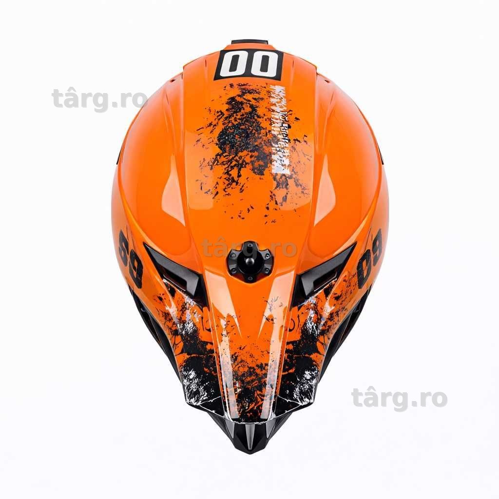 Casca Moto Enduro Cross ATV - S / M / L / XL - Portocaliu 5