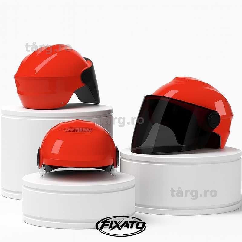 Casca Scuter/Bicicleta electrica unisex, marime universala, Rosu 3