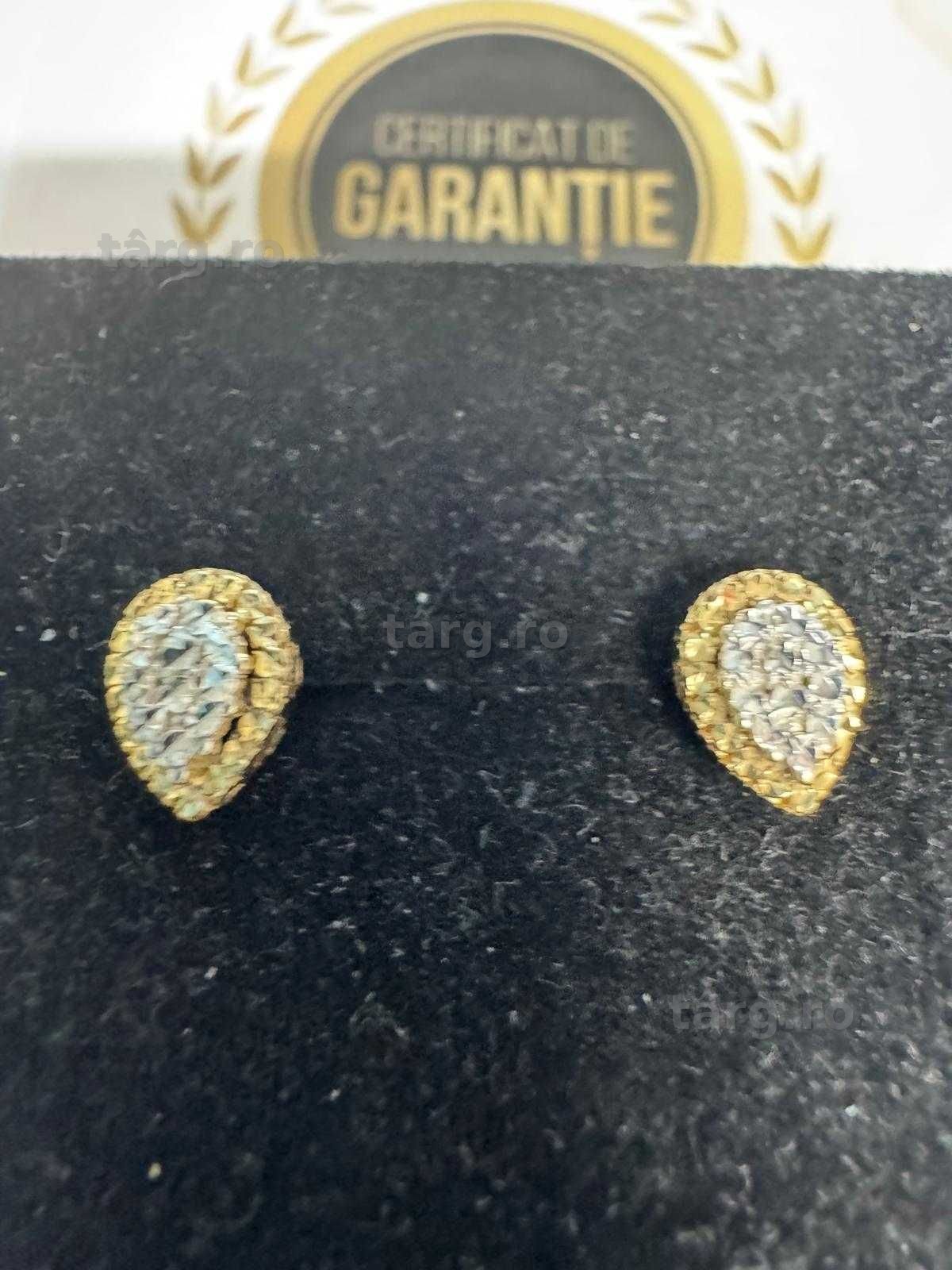 Cercei din aur 14k (69471.2/ 10 Pacurari 1) garantie 2 ani! 3