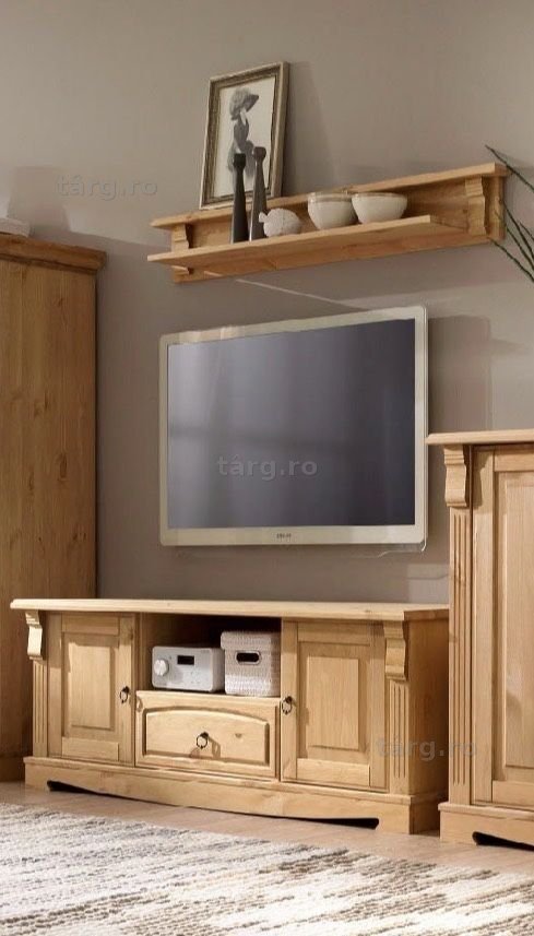 Comoda Tv si polita din lemn 140cm/46cmA/52cm inaltime