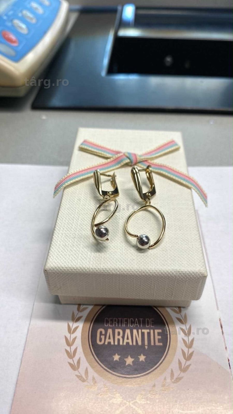 Cercei aur 14k ( Tomesti b 33411.2) Garantie 2 ani !
