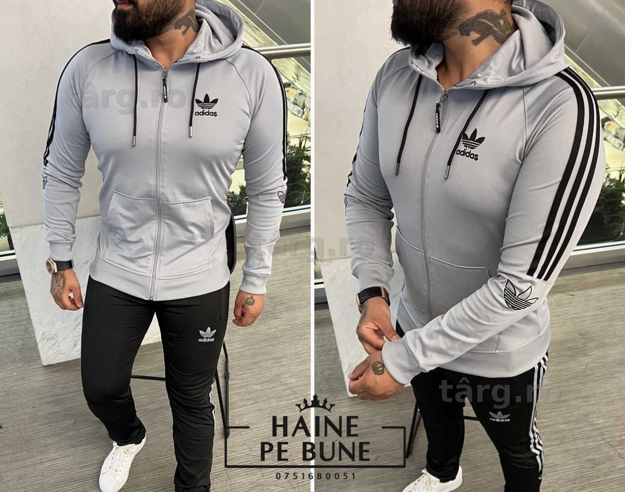 Trening ADIDAS Silon/Bumbac Produs NOU 2025 l Compleu Baieti / Barbati
