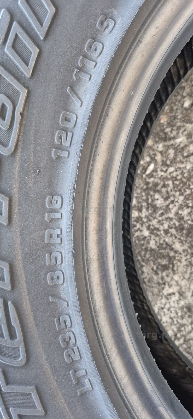 4 anvelope M+S All-Terrain  BF Goodrich 235/85/16.Pretul este pe buc. 6