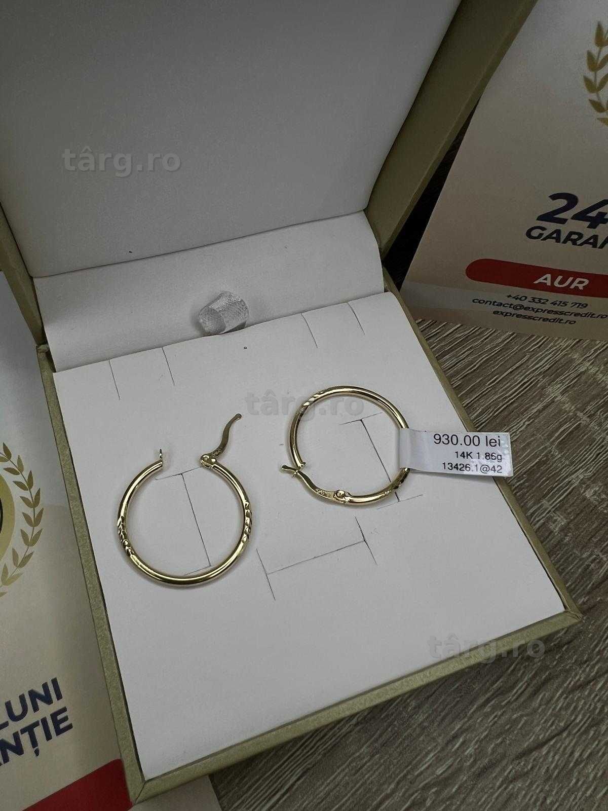 (AG42) Cercei aur 14k 1.86g b13426 - Garantie 2 ani! 2
