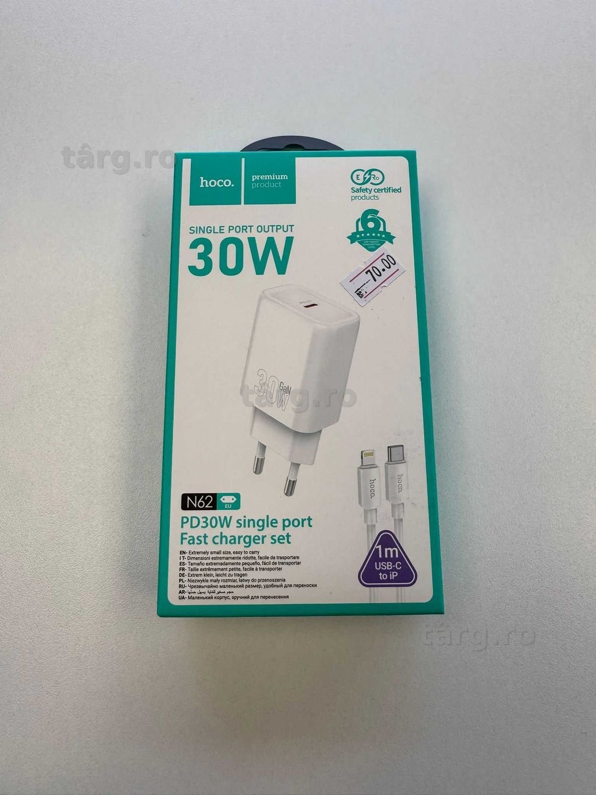 Set Hoco Adaptor si Cablu, PD30W, Cablu Lightning 2