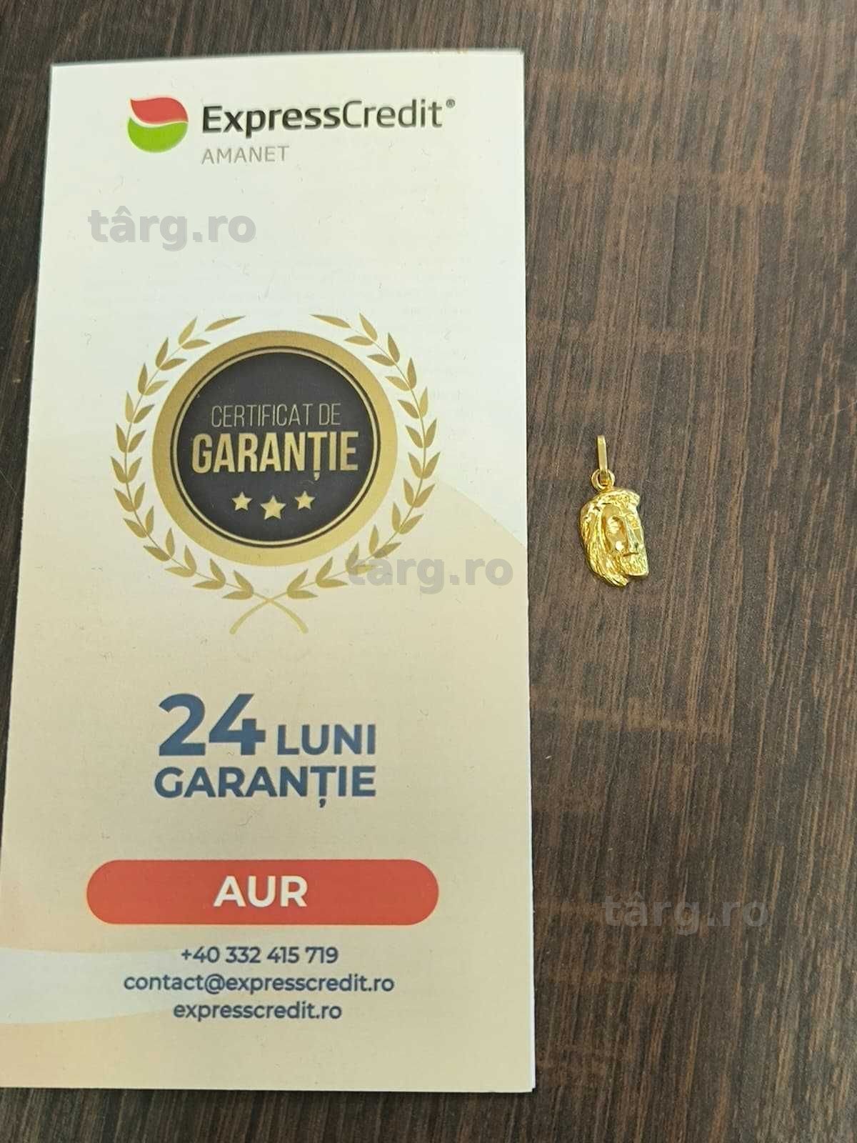 (Ag24 Harlau B.45255.3) Pandantiv aur 18K 0,76gr - Garantie 2 ani! 2