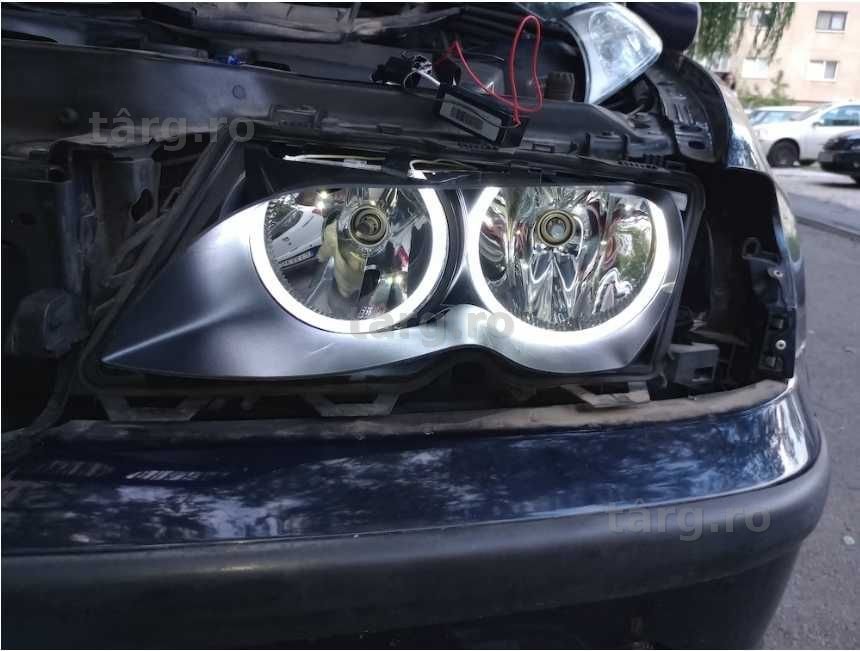 Kit inele Angel Eyes Cotton LED BMW Seria 3 E46 NFL, 131mm - 146mm