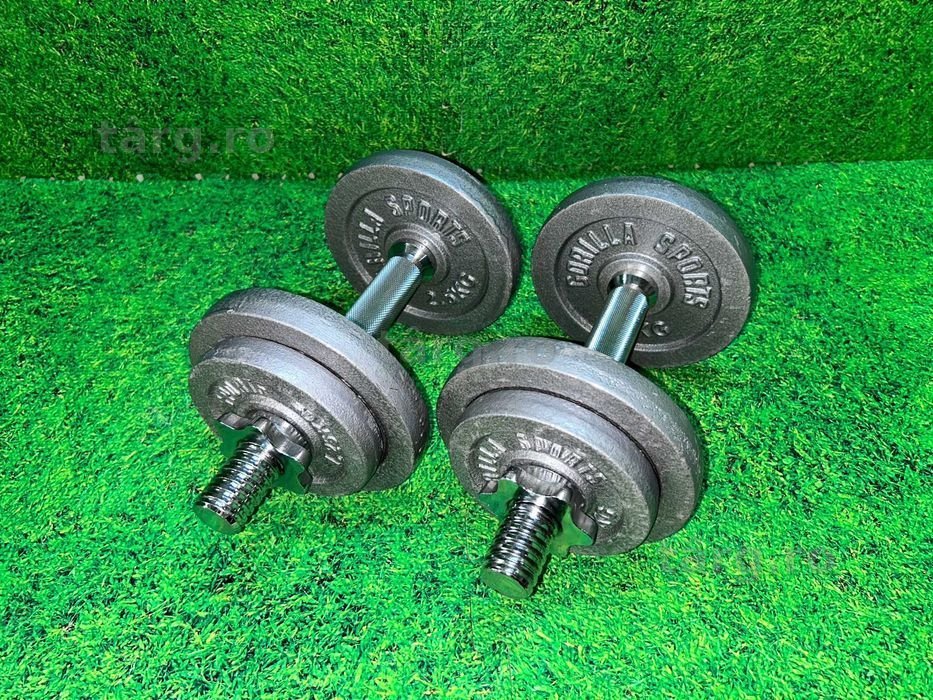 Set gantere cu discuri din fier 20kg 30/31mm