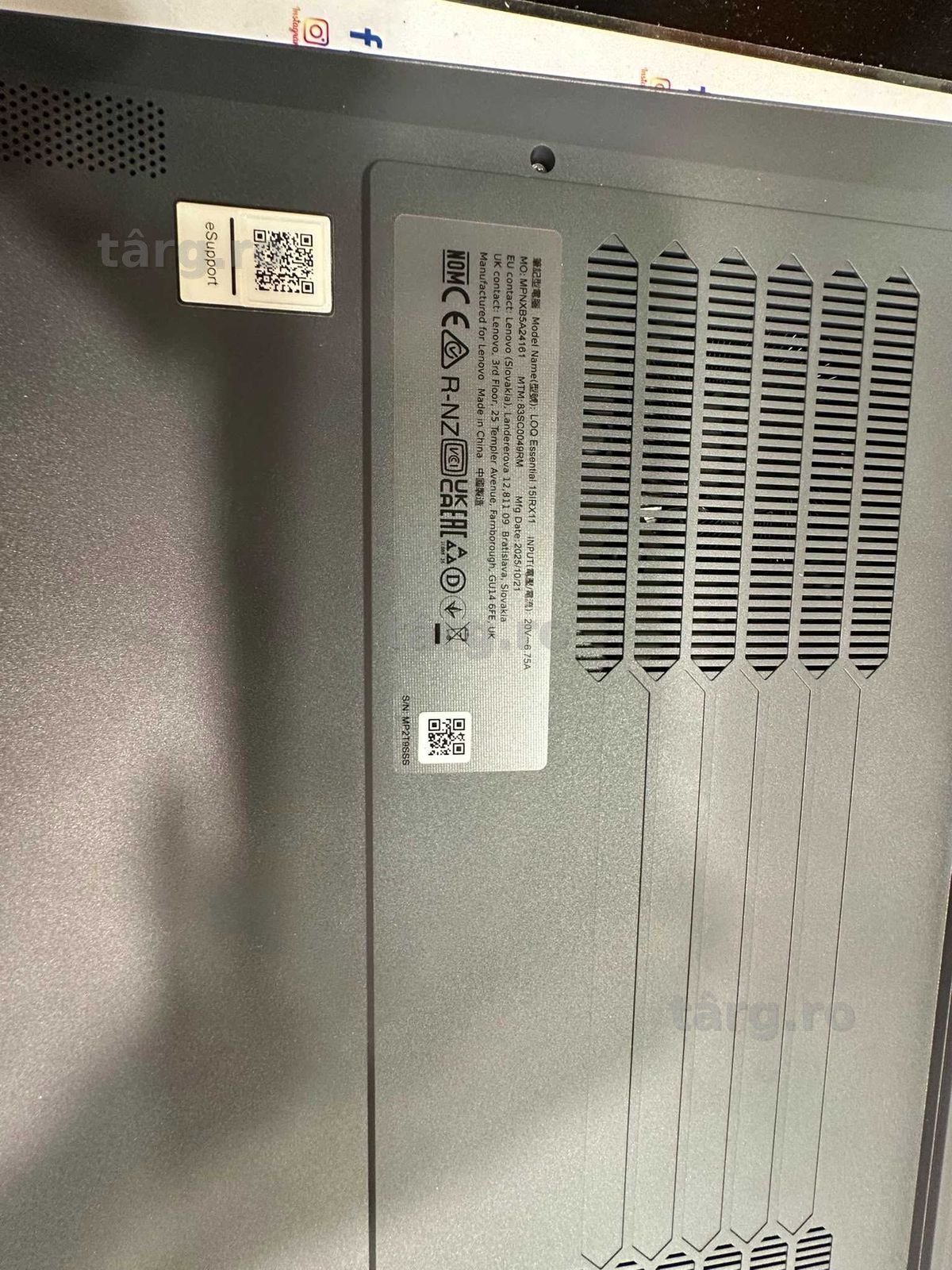 Hope Amanet P13 / Laptop Lenovo LOQ I7-3650HX 2