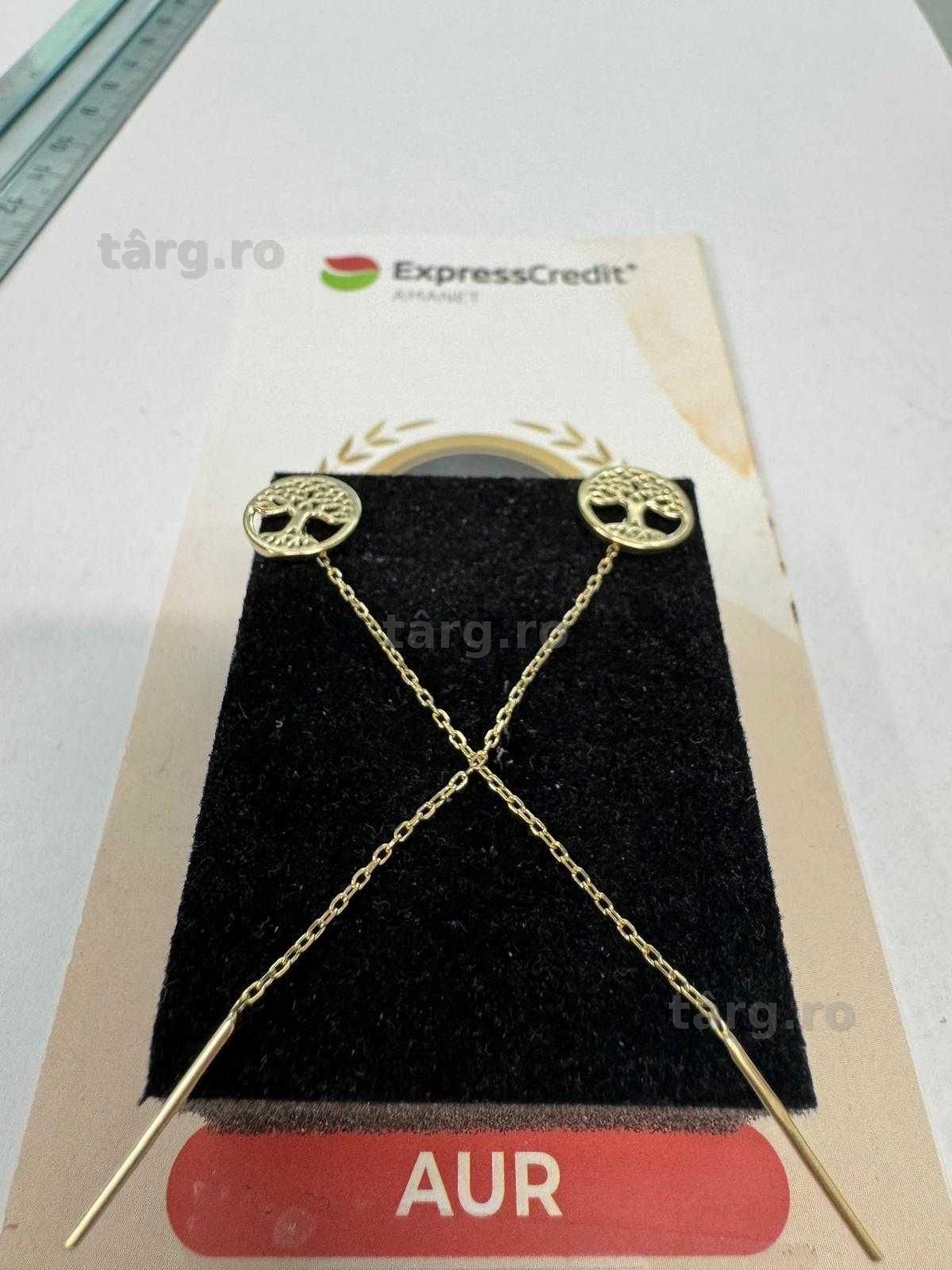 Cercei din aur 14k (70175.1/ 10 Pacurari 1) garantie 2 ani! 2