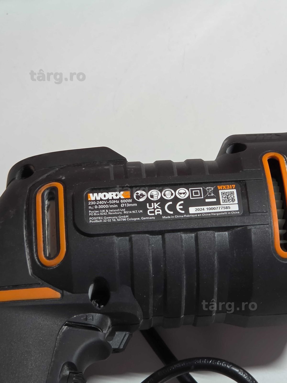 Mașină de găurit cu percuție Worx WX317.2 600W 4