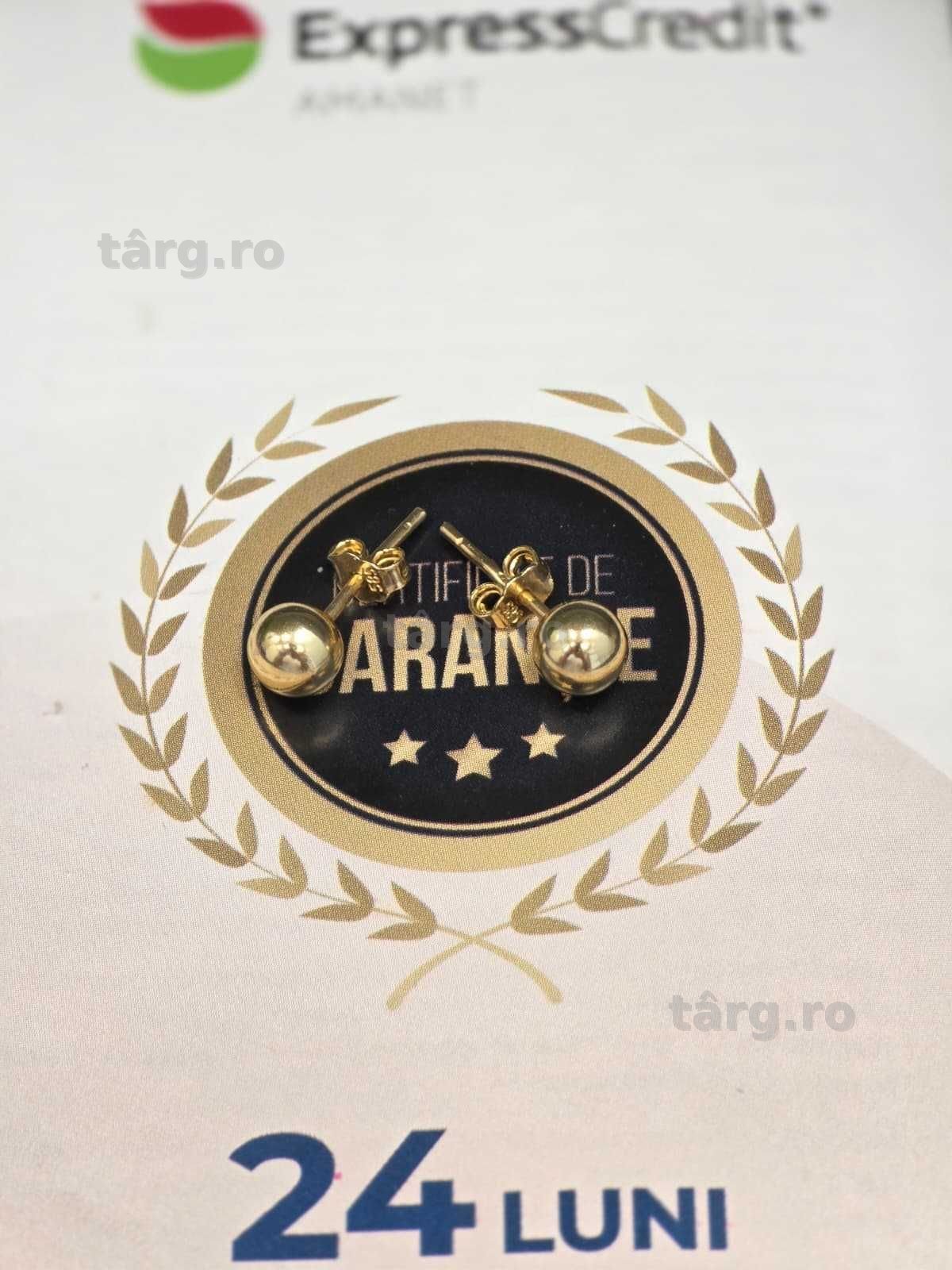 Cercei aur 14K 1.16g [Ag45 Bacau1 B.28055.2.32] 2