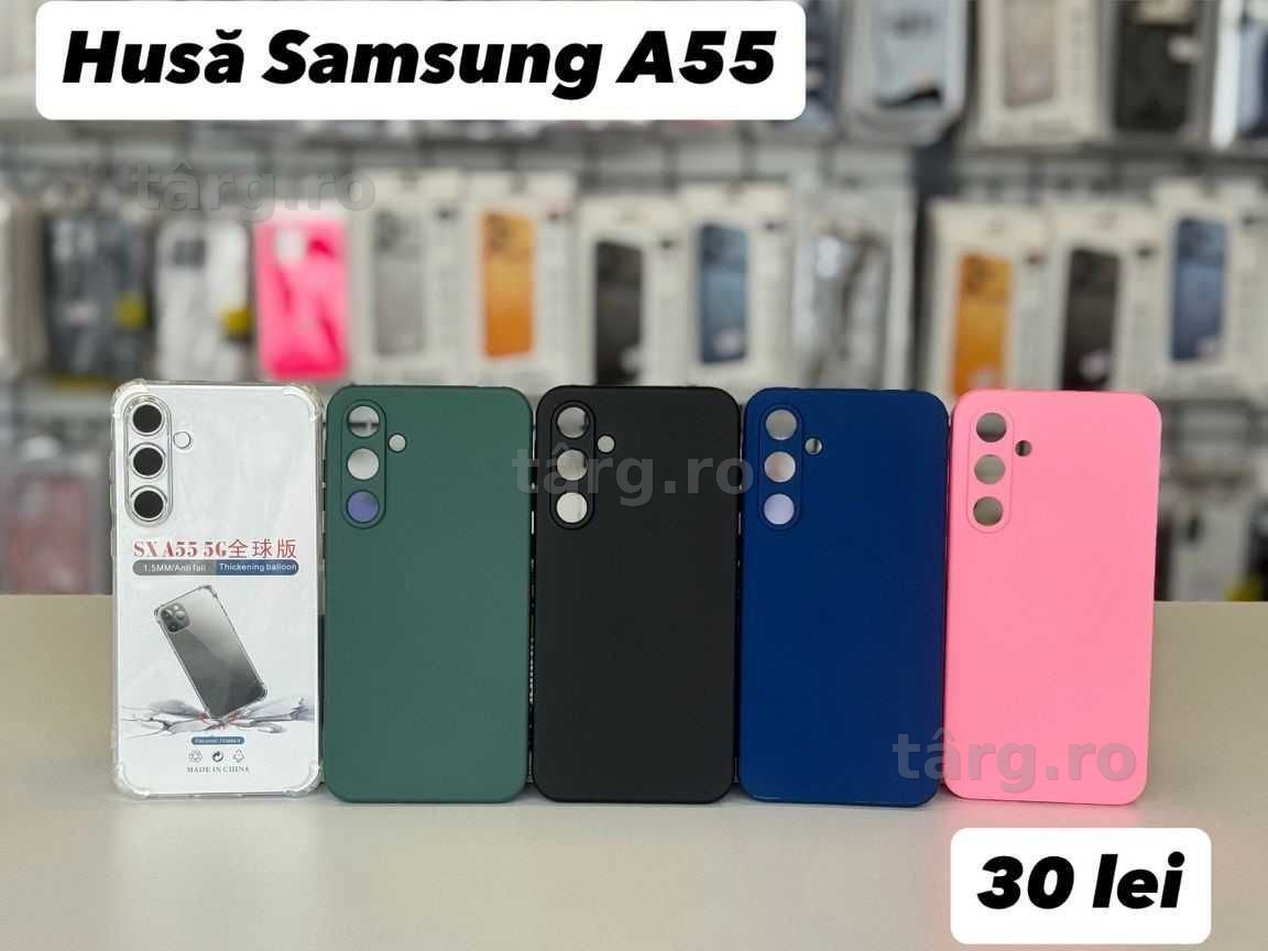 Husa silicon, folie, cablu, incarcator Samsung A55