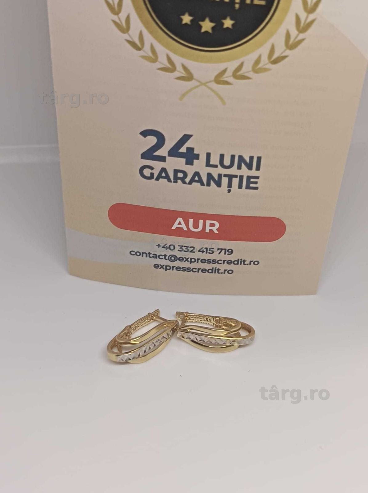 Cercei Aur 14K 2.35g (Ag4 Dacia B.52100.2) Garantie 2 ani 2