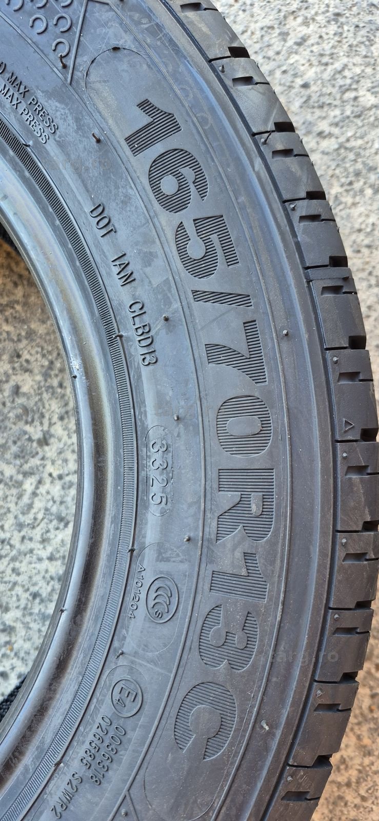 4 anvelope vara noi Tercelo 165/70/13C,dot 2025.Pretul este pe bucata. 6