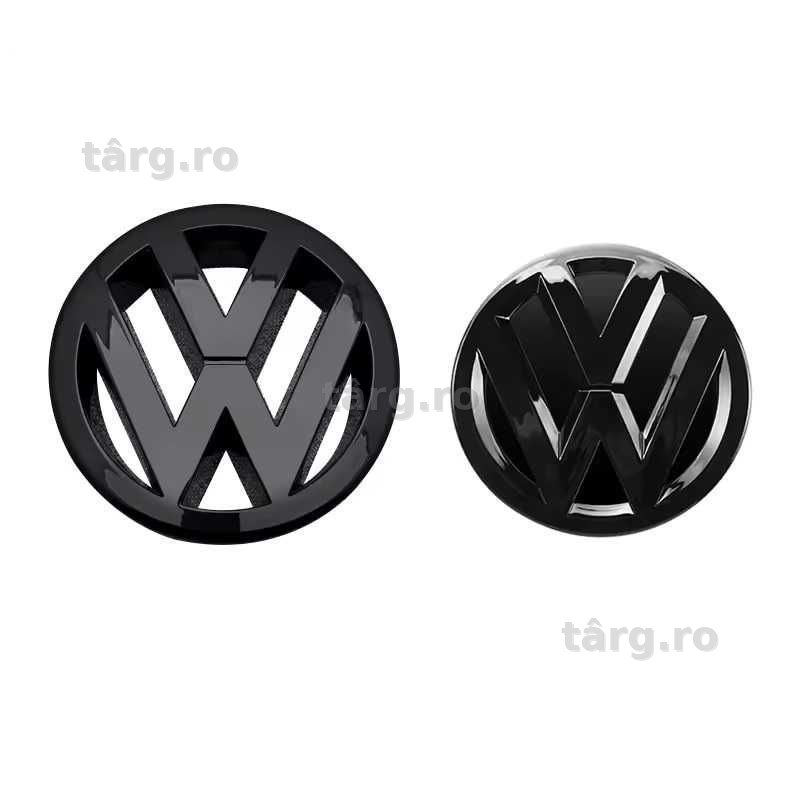 Embleme Fata Spate Cu Prinderi Originale VW Golf 5/6/7, Negru Lucios