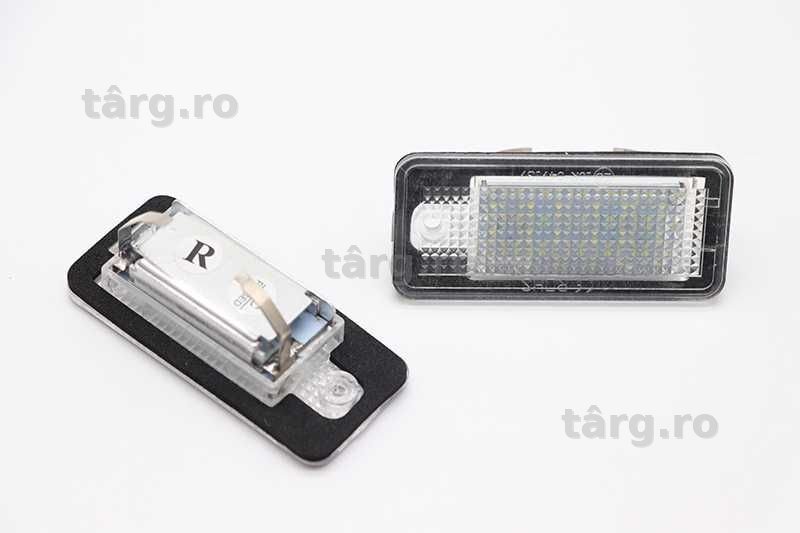 Set 2 Lampi Numar Inmatriculare Portbagaj LED AUDI A3 A4 A6 A8 Q7 RS4