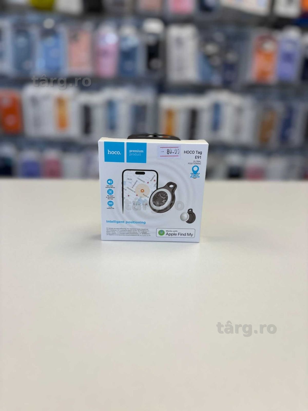 Dispozitiv tip AirTAG, anti-pierdere, compatibil functie FindMy, White