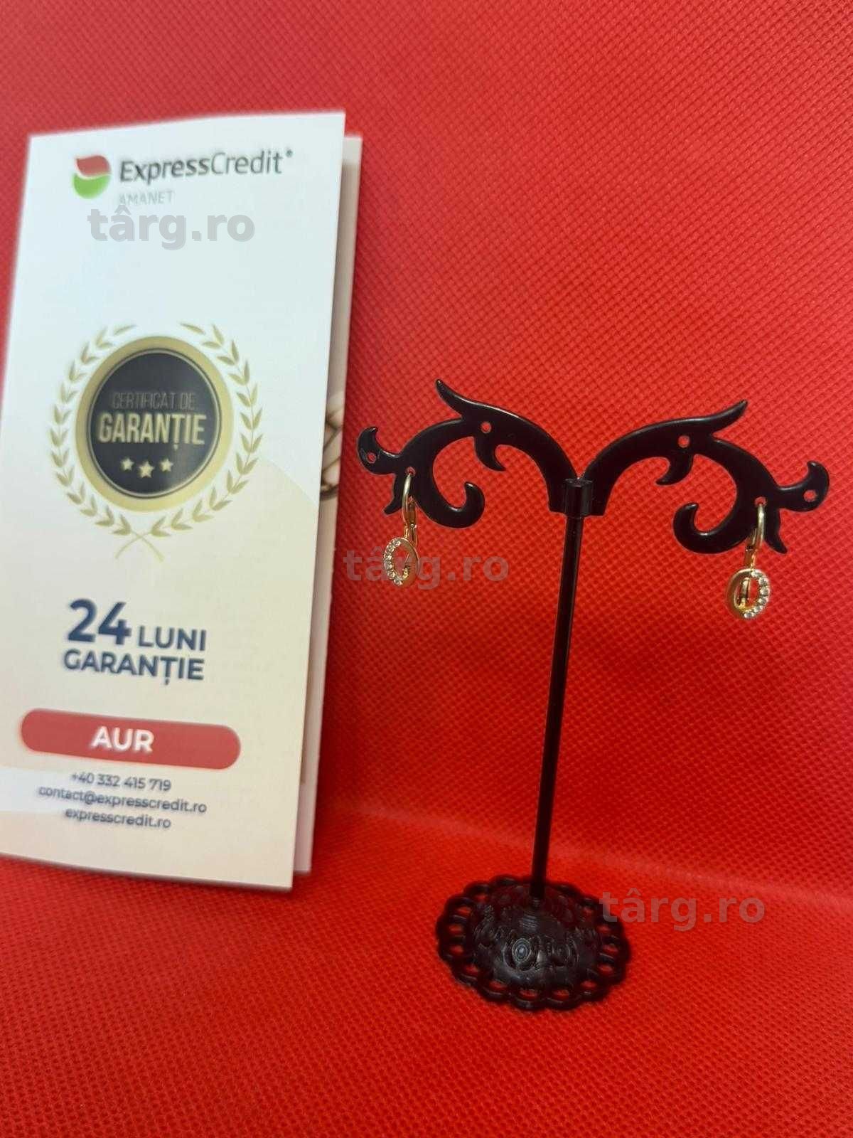 Cercei din aur (AG32 B4050.3-ag46) 2 ANI GARANTIE! 2